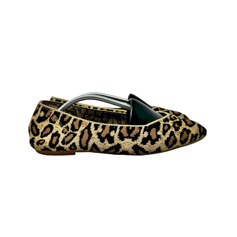 Skechers Cleo Claw Some Leopard Knit Ballet Flats Brown Tan Black Size 9.5 - Picture 4 of 11